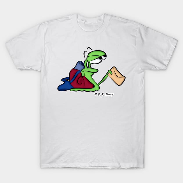 Delivery Snail T-Shirt by D.J. Berry